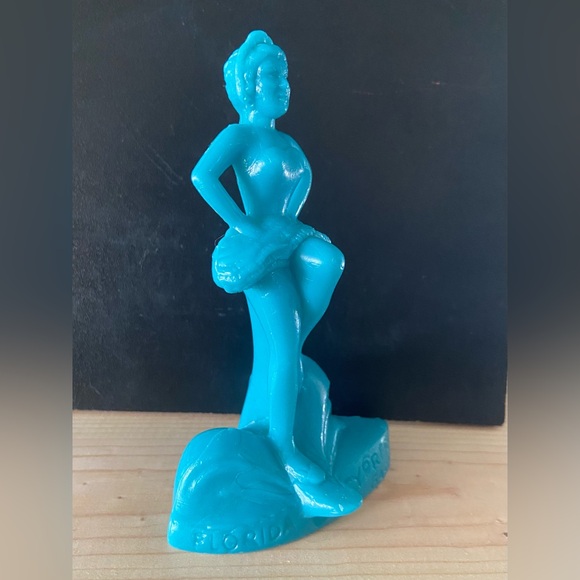 40s-50s “Aqua Ballerina” wax molded turquoise-colored collectible figurine🏊‍♀️💕 - Picture 2 of 10